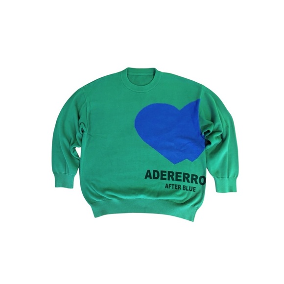 ADER ERROR EUC Twin heart logo knit in Green Size L - Picture 2 of 9